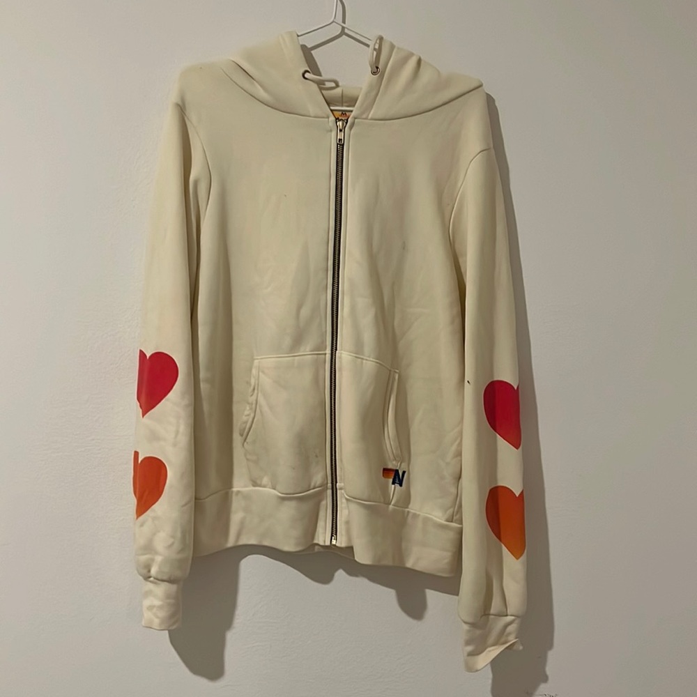 NEW STYLE AVIATOR NATION HEART SLEEVE HOODIE